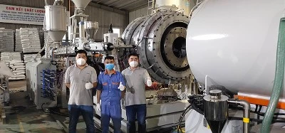 HDPE pipe machine Successful installation and commissioning in Vietname HDPE pipe machine Successful installation and commissioning in Vietname