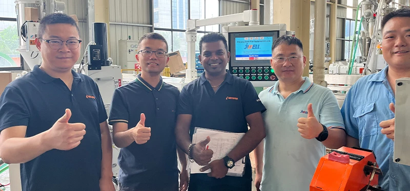 Testing high efficient single screw extruder for Netafim Testing high efficient single screw extruder for Netafim