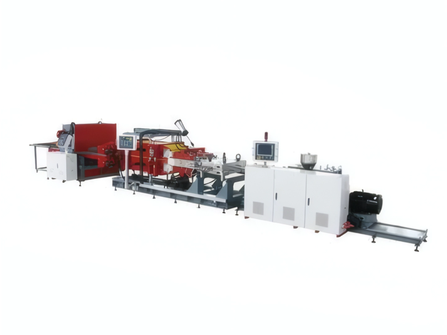 PEEK/ PPS/ PSU/PETP/ HDPE/ PP/ ABS/ PA Engineering Plastic Extrusion Line
